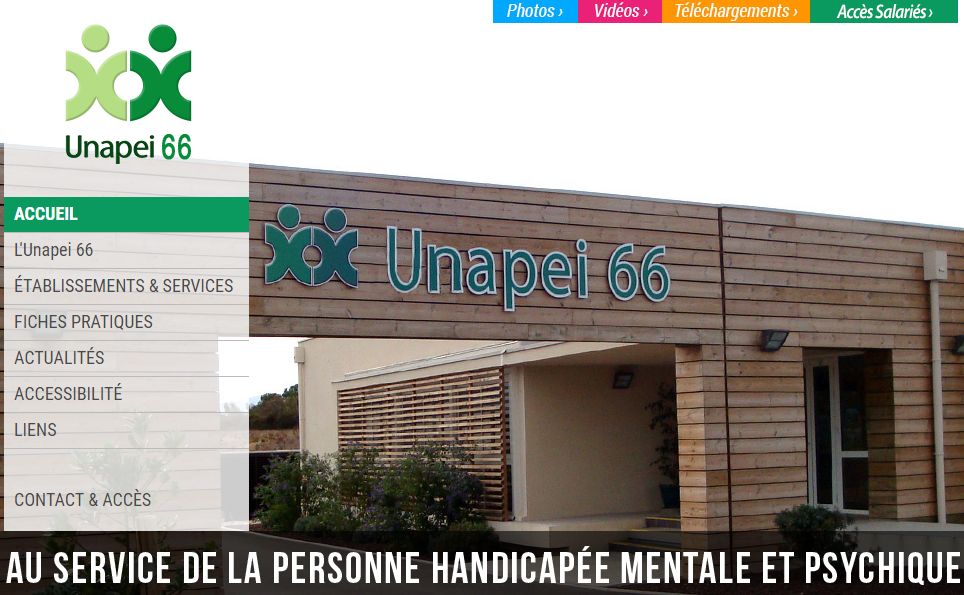 Page accueil web Unapei 66